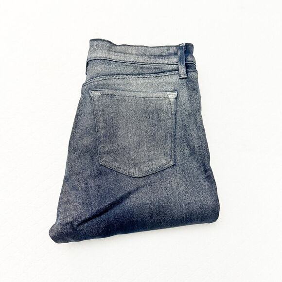 J Brand Alana Midnight Metallic Skinny Denim Shimmer Jeans Size 29 - Picture 1 of 9